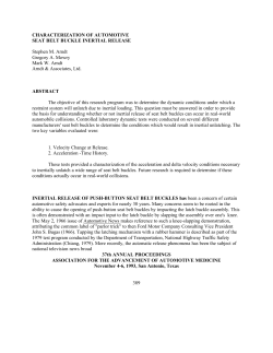 Characterization of Automotive Seat Belt Buckle Inertial Release