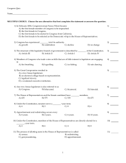 Congress Quiz Name___________________________________