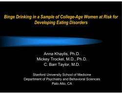 Binge Drinking in a Sample of College