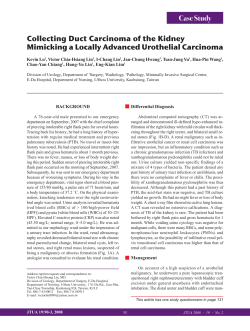Collecting Duct Carcinoma of the Kidney Mimicking a Locally