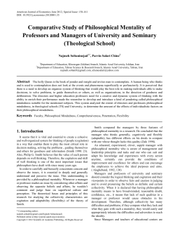 Comparative Study of Philosophical Mentality
