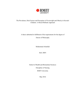 The Prevalence, Risk Factors and Perception of Overweight and