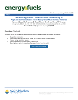 Methodology for the Characterization and Modeling of Asphaltene