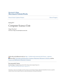 Computer Science Unit - Merrimack ScholarWorks