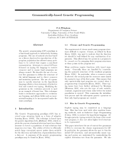 Grammatically-based Genetic Programming