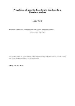 Prevalence of genetic disorders in dog breeds: a literature