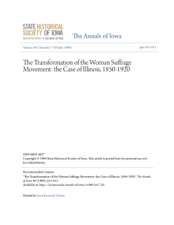 The Transformation of the Woman Suffrage Movement: the Case of