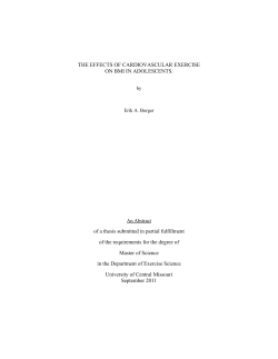 THE EFFECTS OF CARDIOVASCULAR EXERCISE ON BMI IN