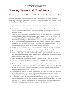 Booking Terms and Conditions