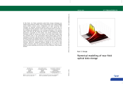 Numerical modelling of near field optical data storage