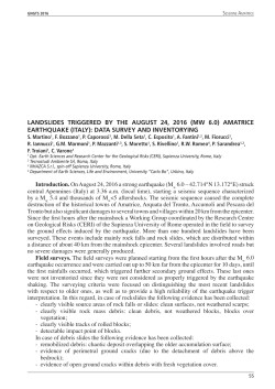 LANDSLIDES TRIGGERED BY THE AUGUST 24, 2016 (MW 6.0