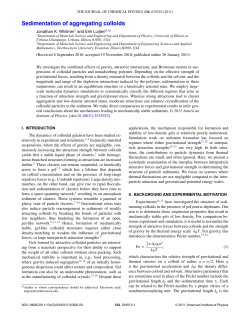 Sedimentation of aggregating colloids