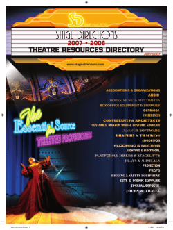 2007 &bull; 2008 theatre resources directory