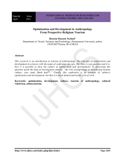 Optimization and Development in Anthropology From Prospective