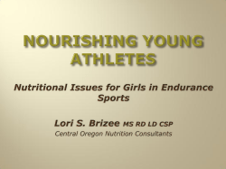 Nourishing Young Athletes: Nutritional Issues for