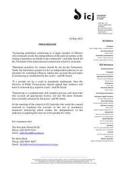 20 May 2015 PRESS RELEASE - International Commission of