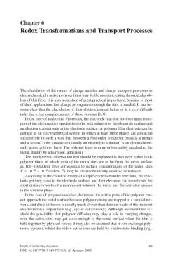 Redox Transformations and Transport Processes