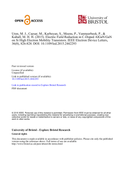 Uren, M. J., Caesar, M., Karboyan, S., Moens, P., Vanmeerbeek, P