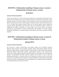 Fundamentals of human sensory systems