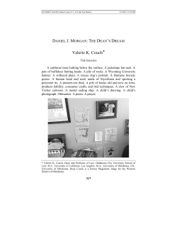 The Dean`s Dream - Oklahoma City University School of Law