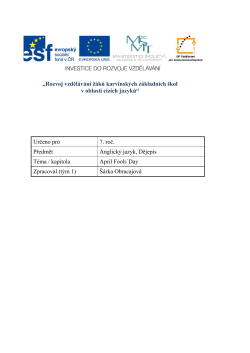 April Fools&acute;Day - Otevřen&eacute; dveře do EU, Rozvoj vzděl&aacute;v&aacute;n&iacute; ž&aacute;ků