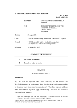 Greenfield v Ministry of Social Development