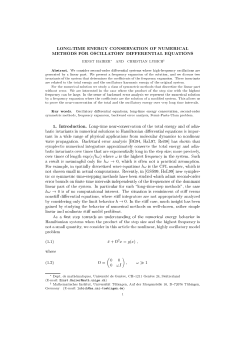 long-time energy conservation of numerical methods for oscillatory