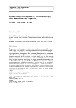 Optimal configuration of gamma ray machine radiosurgery units