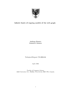 Infinite limits of copying models of the web graph Technical Report