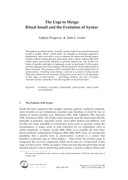 The Urge to Merge: Ritual Insult and the Evolution of Syntax