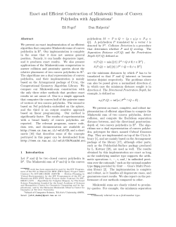 Exact and Efficient Construction of Minkowski Sums of Convex
