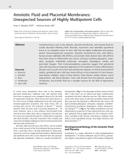 Amniotic Fluid and Placental Membranes