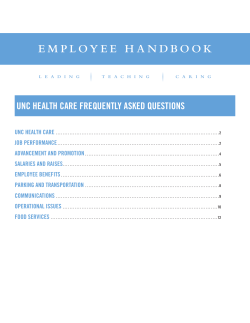 employee handbook - UNC Medical Center