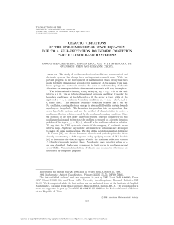 chaotic vibrations of the one-dimensional wave equation due to a