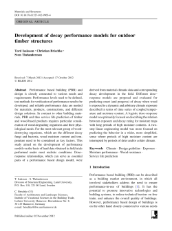 Development of decay performance models for outdoor timber