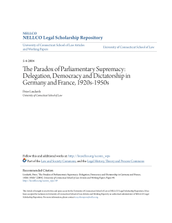 The Paradox of Parliamentary Supremacy