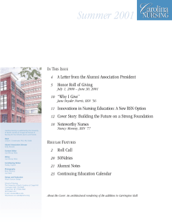 Carolina Nursing, Summer 2001