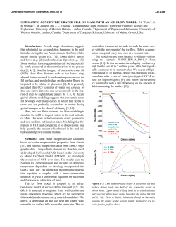 SIMULATING CONCENTRIC CRATER FILL ON MARS WITH AN