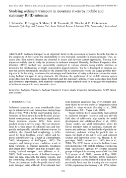Studying sediment transport in mountain rivers by mobile and