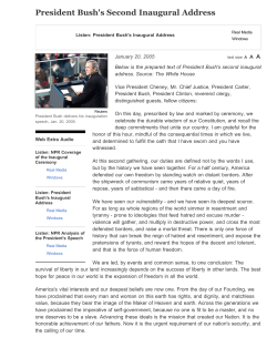 Bush`s 2nd Inaugural Address