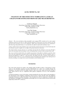 ALMA MEMO No. 363 VELOCITY OF THE