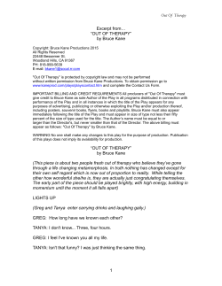 Out Of Therapy - &ldquo;One Act Play&rdquo; homepage