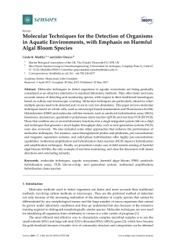 Molecular Techniques for the Detection of Organisms in Aquatic