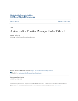 A Standard for Punitive Damages Under Title VII