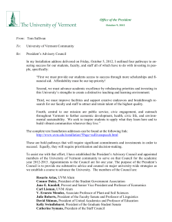 President`s Advisory Council