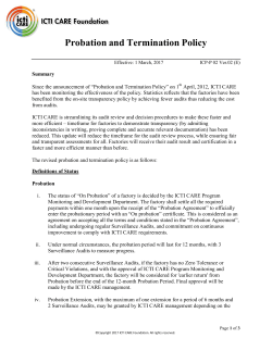 Probation and Termination Policy