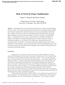 Role of Swirl in Flame Stabilization