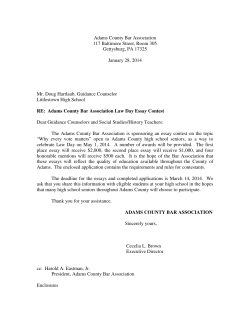 Adams County Bar Association 117 Baltimore Street, Room 305