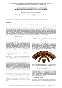 unwrapping highly-detailed 3d meshes of rotationally