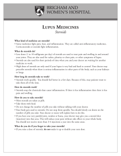 LUPUS MEDICINES Steroids